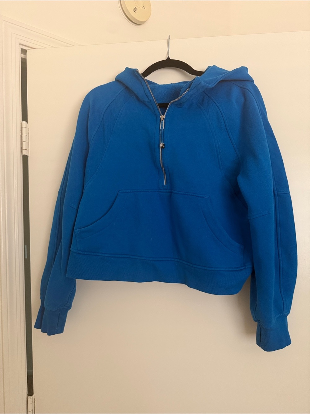 lululemon athletica Bright Blue Half-Zip Hoodie Sweatshirt